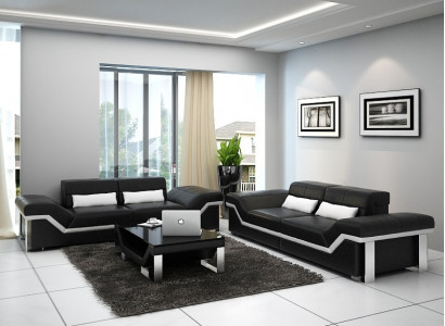 Sofagarnitur 3+3 Sitzer Set Design Sofa Polster Couchen Couch Modern